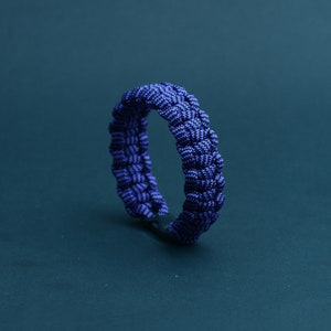 Safak Bracelet • Gokce 23 • Herringbone * Purple Black | Paracord Bracelet, Baltimore Ravens Bracelet, Surfer Bracelet for Women, For Gift