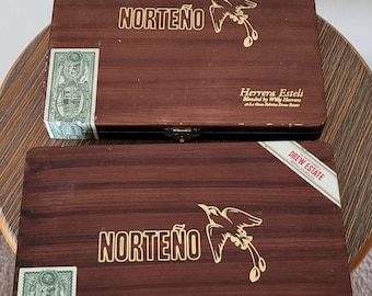 Lot of 2 empty cigar boxes - Norteño - Herrera Esteli