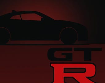 Paquete GT-R Svg PNG / Clipart del logotipo GTR / Svg de coche JDM para camisetas, calcomanías, pegatinas, Cricut, sublimación / Diseño para entusiastas de los coches GTR