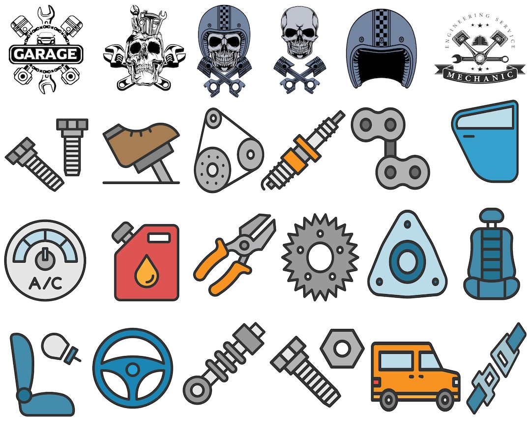 Car Parts SVG Files , Car SVG Bundle, Layered SVG Car Parts, Cut File