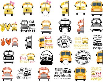 Schulbus SVG-Datei, Schulbus Clipart PNG, Schulbus digitaler Download, Schulbus Vektor zwart, Schulbus Geburtstag svg, Schulbus svg
