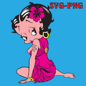 Betty Boop SVG File for Cricut, Betty Boop PNG Clipart, Vintage Betty Boop SVG Download, Betty Boop T-Shirt Design, Betty BoopSVG for Vinyl