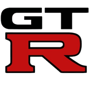 May include: A bold graphic featuring the letters "GT" in black above a large red "R". The letters have a thick black outline, and the background is plain white. The design is simple and striking.