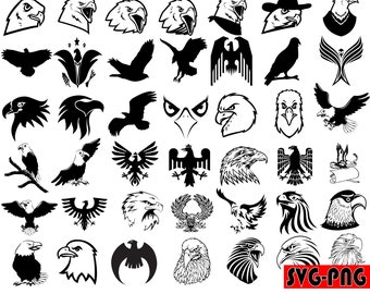 Eagle SVG Cut File: Patriotic Clipart for Cricut, Silhouette (Digital Download)