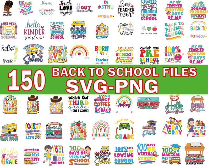 Back to School SVG Files School Layered SVG Back to School - Etsy