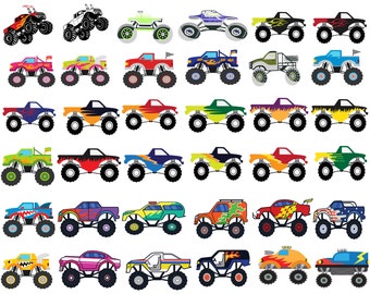 Archivos SVG de Monster Car, Monster Car SVG en capas, paquete SVG de Monster, Svg de coche, archivo de corte de Monster, clipart, archivos digitales, descarga instantánea, png