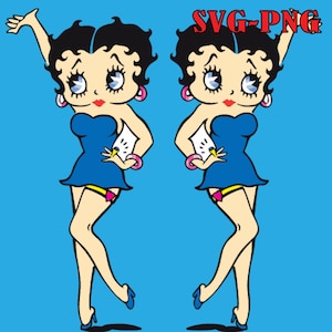 Betty Boop SVG File for Cricut, Betty Boop PNG Clipart, Vintage Betty Boop SVG Download, Betty Boop T-Shirt Design, Betty BoopSVG for Vinyl