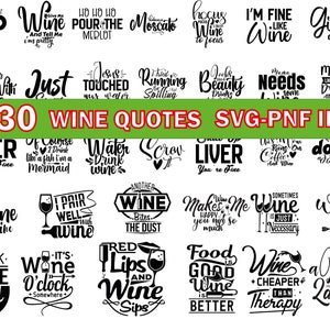 Fichiers SVG pour amateur de vin, lot de SVG citations de vin, Svg et Png de vin drôle, verre à vin Clipart PNG, lot de Png de citations de vin, Svg cadeau pour amateur de vin