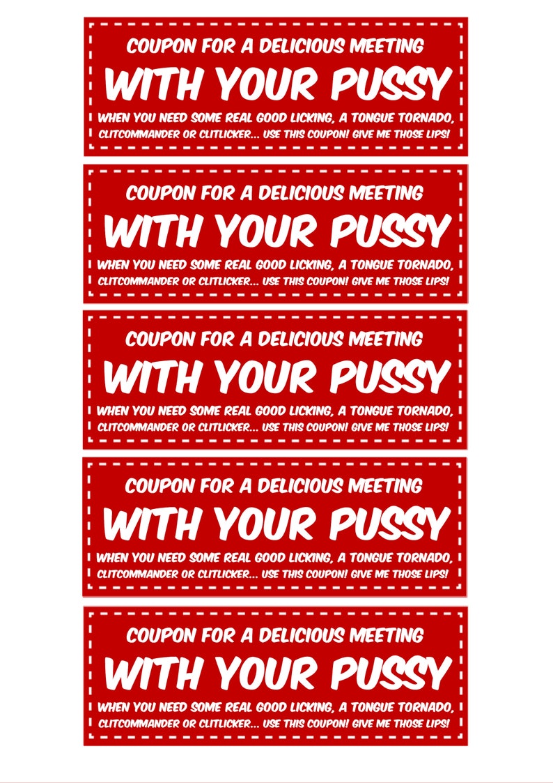 Romantic Pussy Eating Coupons for Her Digital Download Birthday Gift