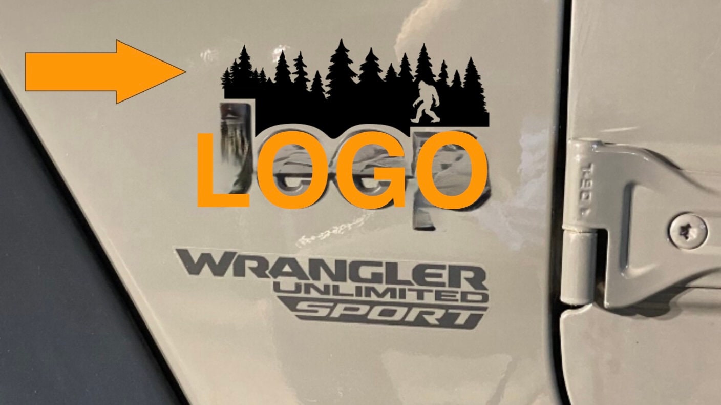 Is2 Decals Yeti Themed Side Badge Decal to Fit Jeep Wrangler or Gladiator ...