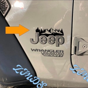 Fits Jeep side badge for Jeep Wrangler / Gladiator. 3 different mountain and evergreen themes. 7 Different Jeep designs. 1 order=2 decals.