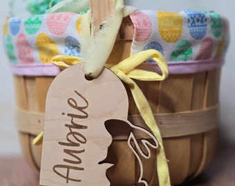 Easter Bunny Basket Tag | Cut Out Bunny |Personalized Name Tag