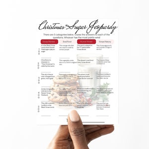 Christmas Sugar Jeopardy Game,  Black People Christmas Games, African American Christmas Game, Black Jeopardy Game, Christmas Jeopardy
