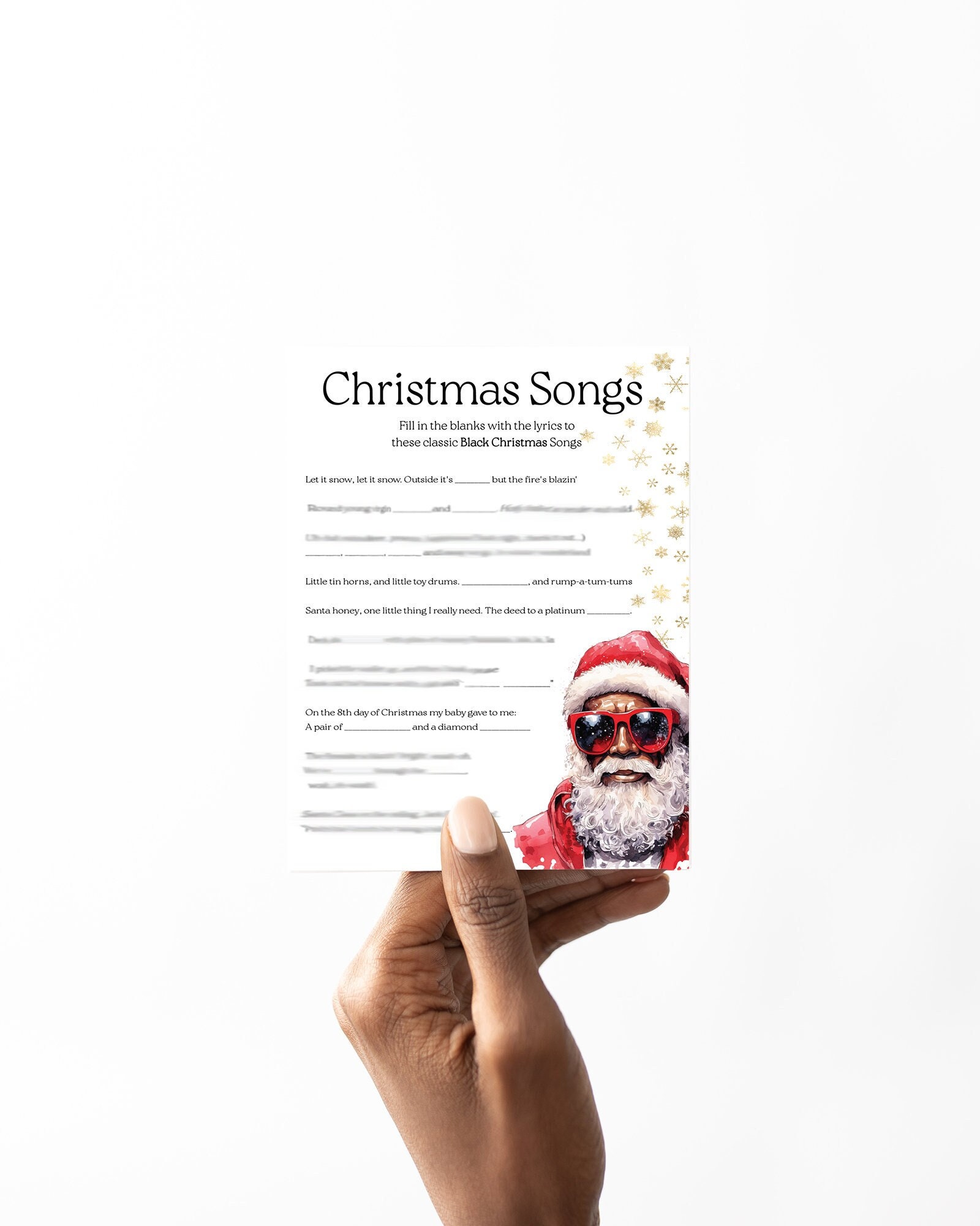 Black Christmas Song Game, Black People Song Games, African American