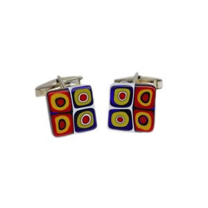 Murano Glass Millefiori Murrine Cuff Links