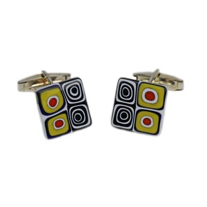 Murano Glass Millefiori Murrine Cuff Links