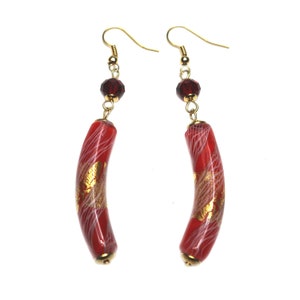 Murano Glass Allegria Earrings Red