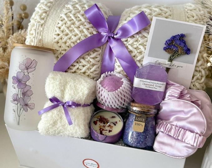 Featured listing image: Get Well Soon Gift Basket, SPA Gift Box for Her, Hygge Gift For Mom Wife, Women Care Package For Sister, I Love You Gift Box Idea Girlfriend