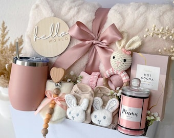 New Baby Girl Gift Box, New Mom Gift Basket, Postpartum Care Package, Welcome Baby Gift, Baby Shower Gift, 1st Time Mother to be Pregnancy