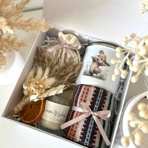 Self Care Gift Box, Thank You Hygge Gift Basket for Her, Hug in a Box Birthday Gifts Mom Sister Women Girlfriend Granny Coworker Best Friend Set 16