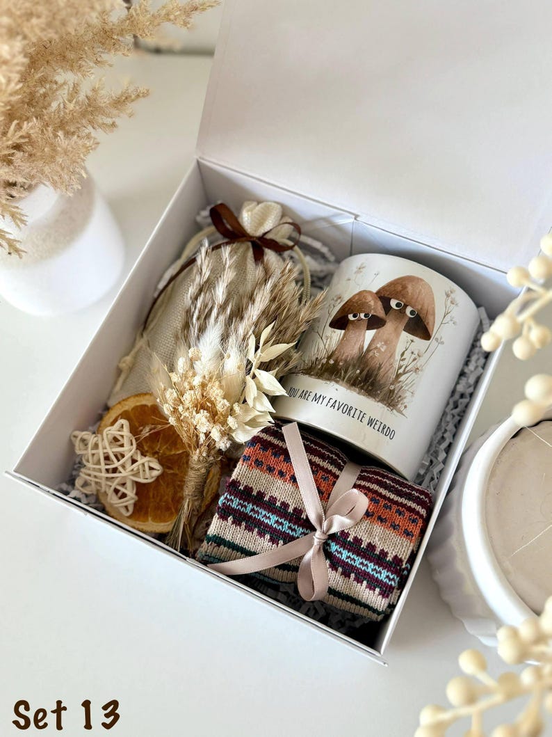 Self Care Gift Box, Thank You Hygge Gift Basket for Her, Hug in a Box Birthday Gifts Mom Sister Women Girlfriend Granny Coworker Best Friend Set 13