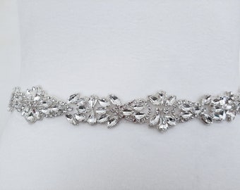 Wedding Dress Belt, Thin Bridal Belt, Bridal Belt, Belt for Bride, Wedding Sash, Crystal Rhinestone Wedding Belt, Belt for Wedding Gown