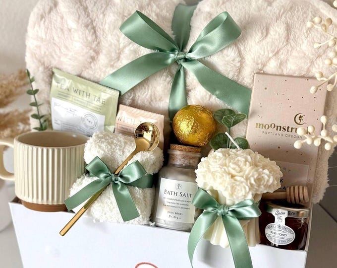 Featured listing image: Surgery Recovery Care Package, Get Well Soon Gift Box, Cozy Comfort Set, Encouragement Gift Basket for Her