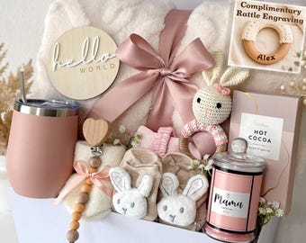New Baby Girl Gift Box, New Mom Gift Basket, Postpartum Care Package, Welcome Baby Gift, Baby Shower Gift, 1st Time Mother to be Pregnancy