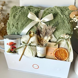 Self Care Gift Box, Thank You Hygge Gift Basket for Her, Hug in a Box Birthday Gifts Mom Sister Women Girlfriend Granny Coworker Best Friend Set 12