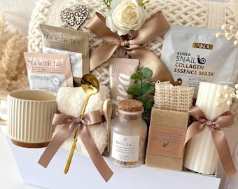 Care Package for Her, Thoughtful Gift Mom, Hygge Gift Basket for Women, Hug in a Box, Birthday Gift Idea, Sympathy SPA Get Well Soon Set