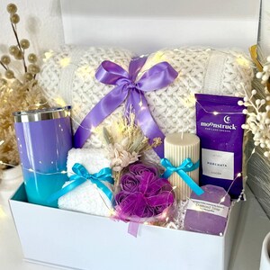 Self Care Gift Box, Thank You Hygge Gift Basket for Her, Hug in a Box Birthday Gifts Mom Sister Women Girlfriend Granny Coworker Best Friend Set 5