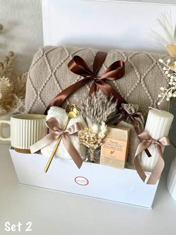Self Care Gift Box, Thank You Hygge Gift Basket for Her, Hug in a Box Birthday Gifts Mom Sister Women Girlfriend Granny Coworker Best Friend