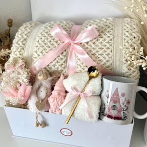 Self Care Gift Box, Thank You Hygge Gift Basket for Her, Hug in a Box Birthday Gifts Mom Sister Women Girlfriend Granny Coworker Best Friend Set 9