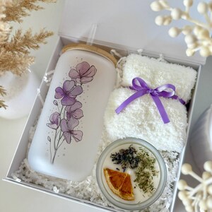 SPA Gift Box for Her, Unique Spa Gift Basket, Luxury Birthday Gift Set, Relaxation Self Care Package for Her, Hug in a Box, Mom Sister Boss Set 7