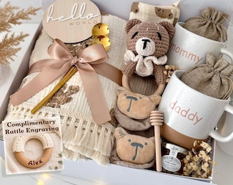 New Parents Gift Box for New Mom, New Dad & Baby, New Baby Gift Basket for the Whole Family, New Parent Care Package, New Mom and Dad Gifts