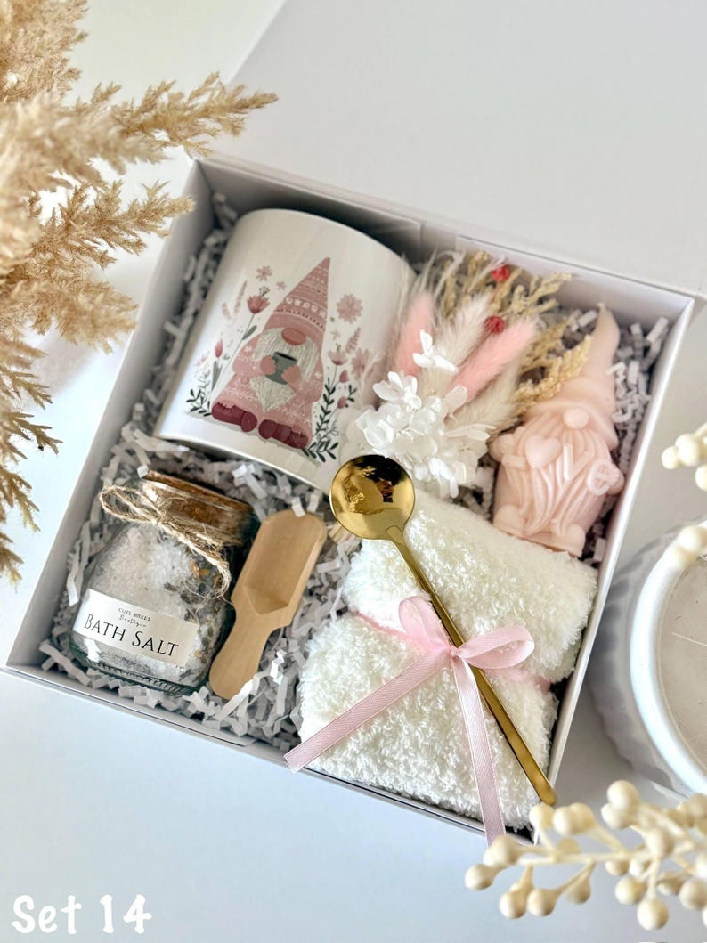 Self Care Gift Box, Thank You Hygge Gift Basket for Her, Hug in a Box Birthday Gifts Mom Sister Women Girlfriend Granny Coworker Best Friend Set 14