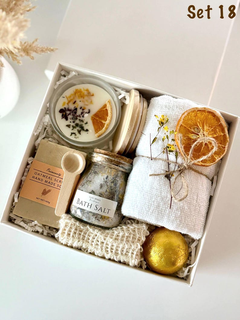 Self Care Gift Box, Thank You Hygge Gift Basket for Her, Hug in a Box Birthday Gifts Mom Sister Women Girlfriend Granny Coworker Best Friend Set 18
