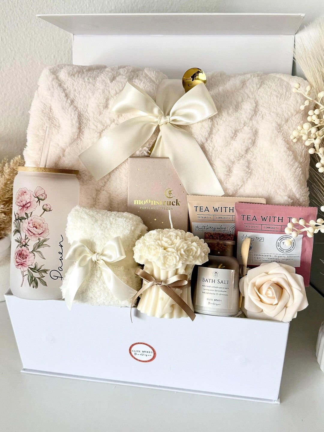 Cute Gift Box for Her, Personalized Birthday Gift Basket Set for ...