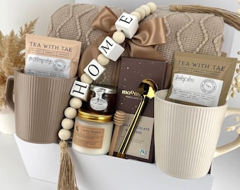 Housewarming Gift Basket, New Home Gift Box for Family New Apartment Gift for Couples Realtor Closing Gift New House Cozy Hygge Gift Set