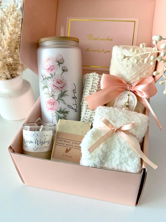 Birthday Gift Box for Her, Personalized Birthday Gift Basket Set for Daughter Mom Best Friend Sister Women Hug in a Box Happy Birthday Hygge