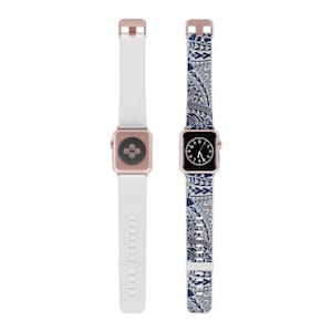 Polynesian Print Watch Band for Apple Watch - Samoan Hawaiian Tongan Tribal Tapa Print - Fiji Print