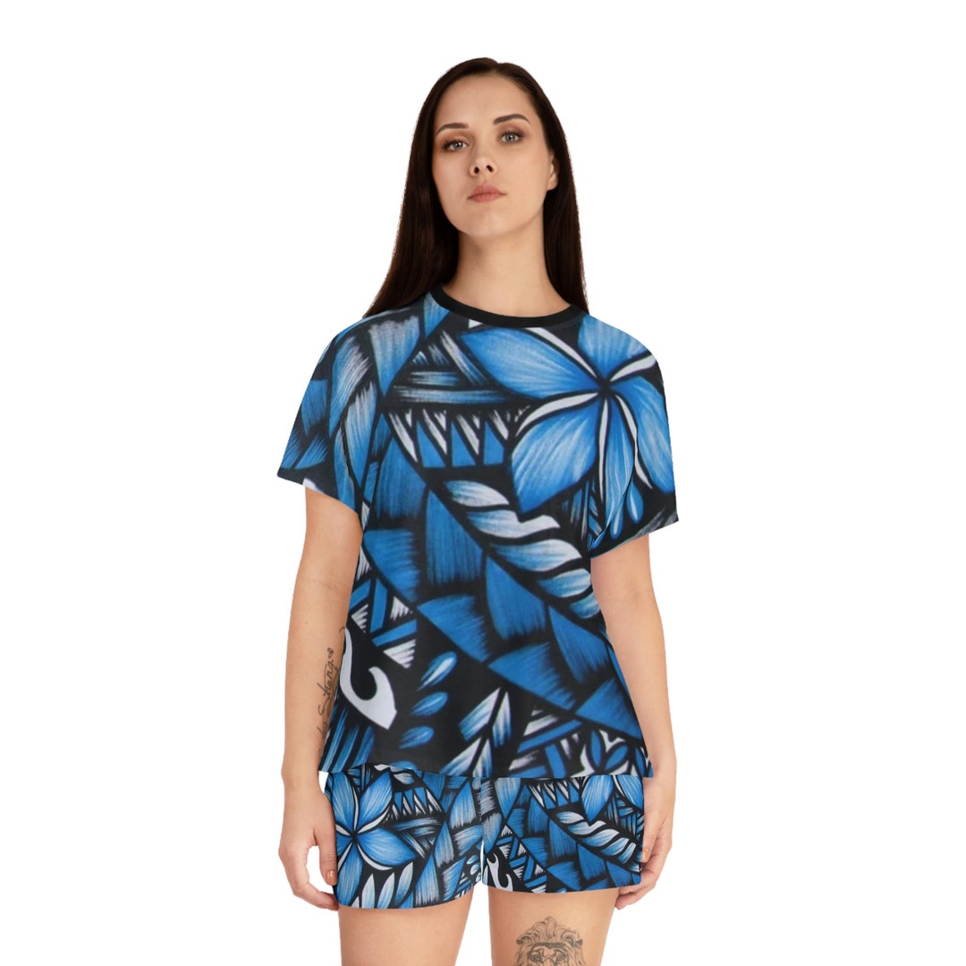 Fiji Print - Polynesian Samoan Hawaiian Tongan Tribal Tapa Print Women ...