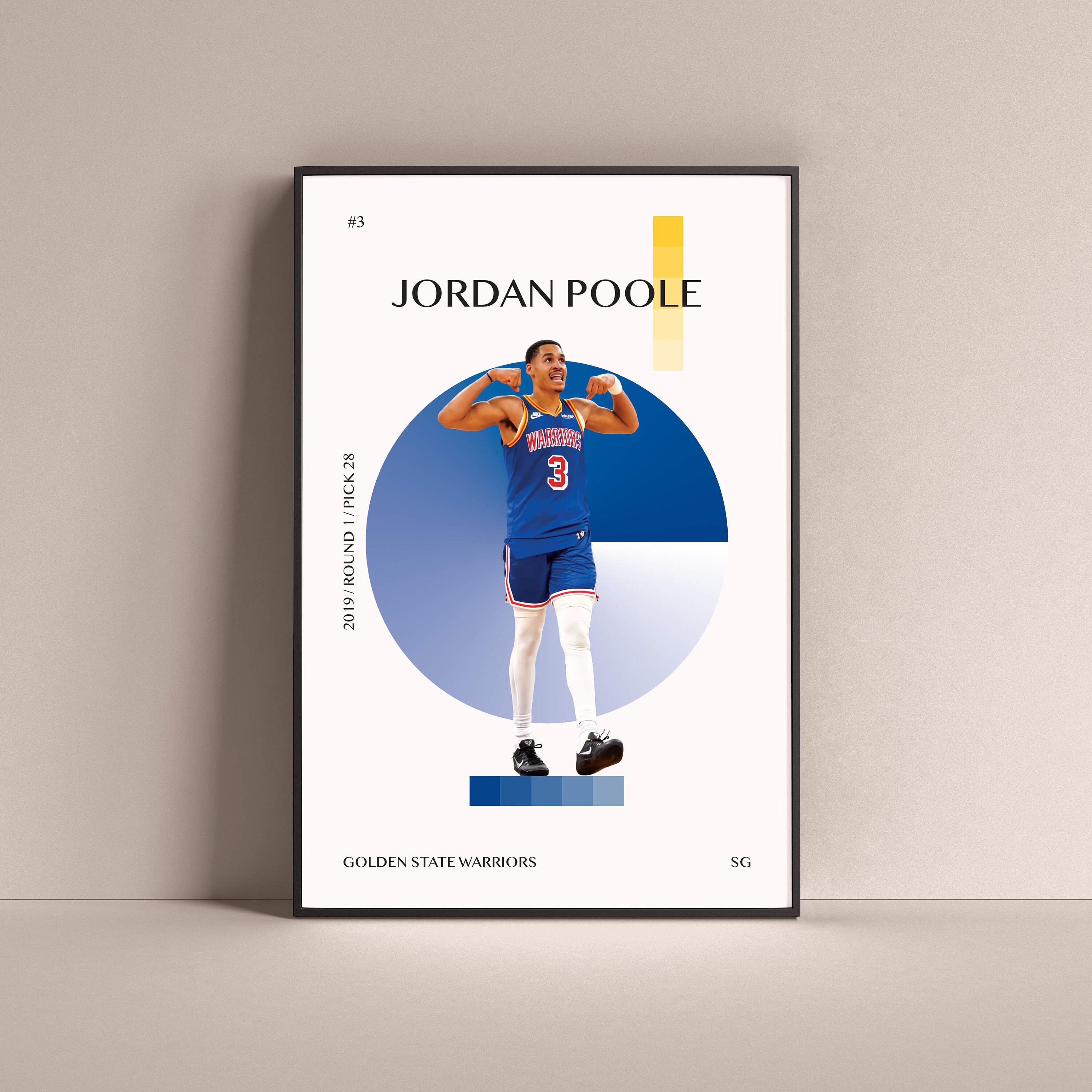 Facsimile Autographed Jordan Poole Golden State Blue Reprint Laser Auto  Basketball Jersey Size Men's XL 