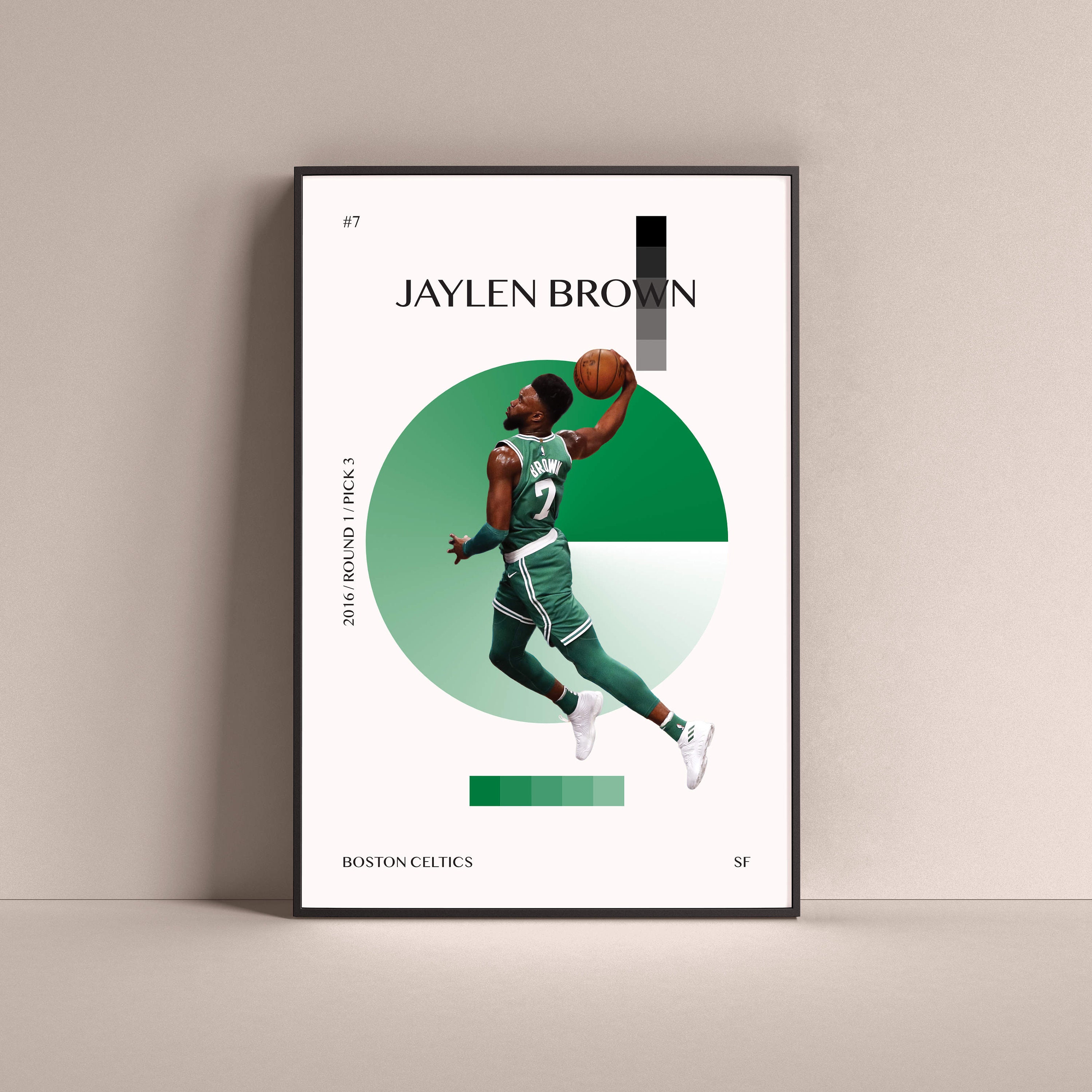 Jaylen Brown Jersey Poster for Sale by designsheaven