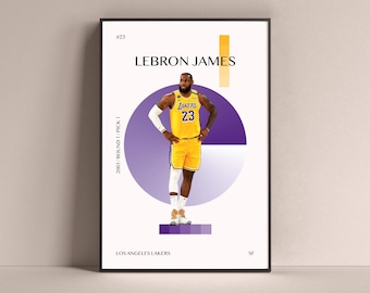 lebron james autographed poster