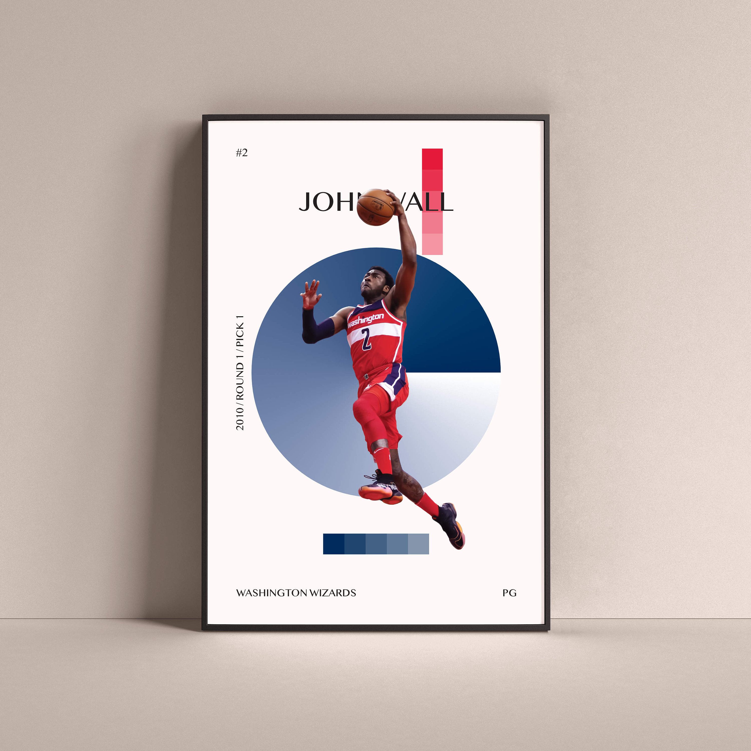 Men's Nike Red Washington Wizards Custom Swingman Jersey - Icon Edition Size: 3XL