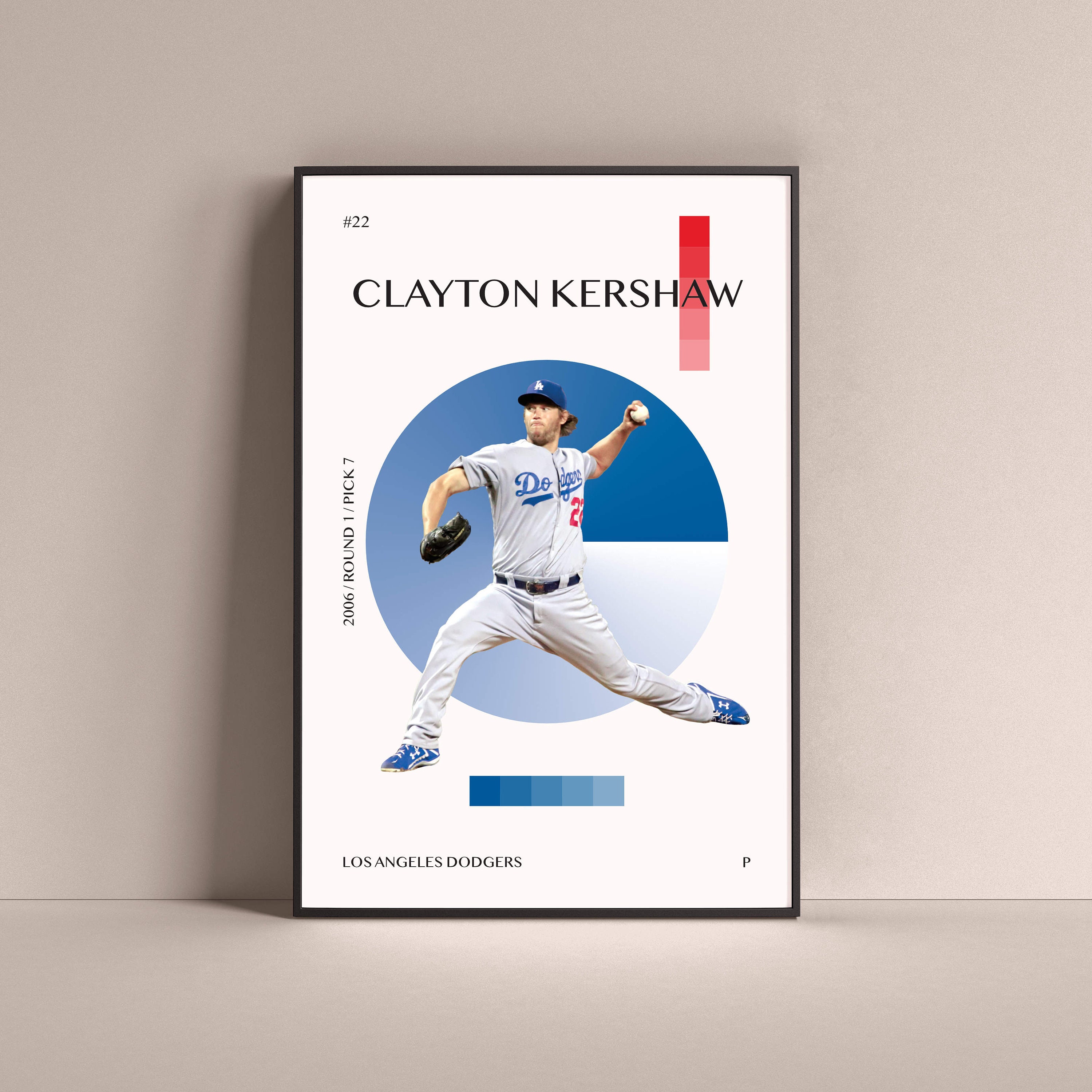 Clayton Kershaw LA Dodgers Poster Clayton Kershaw Poster 