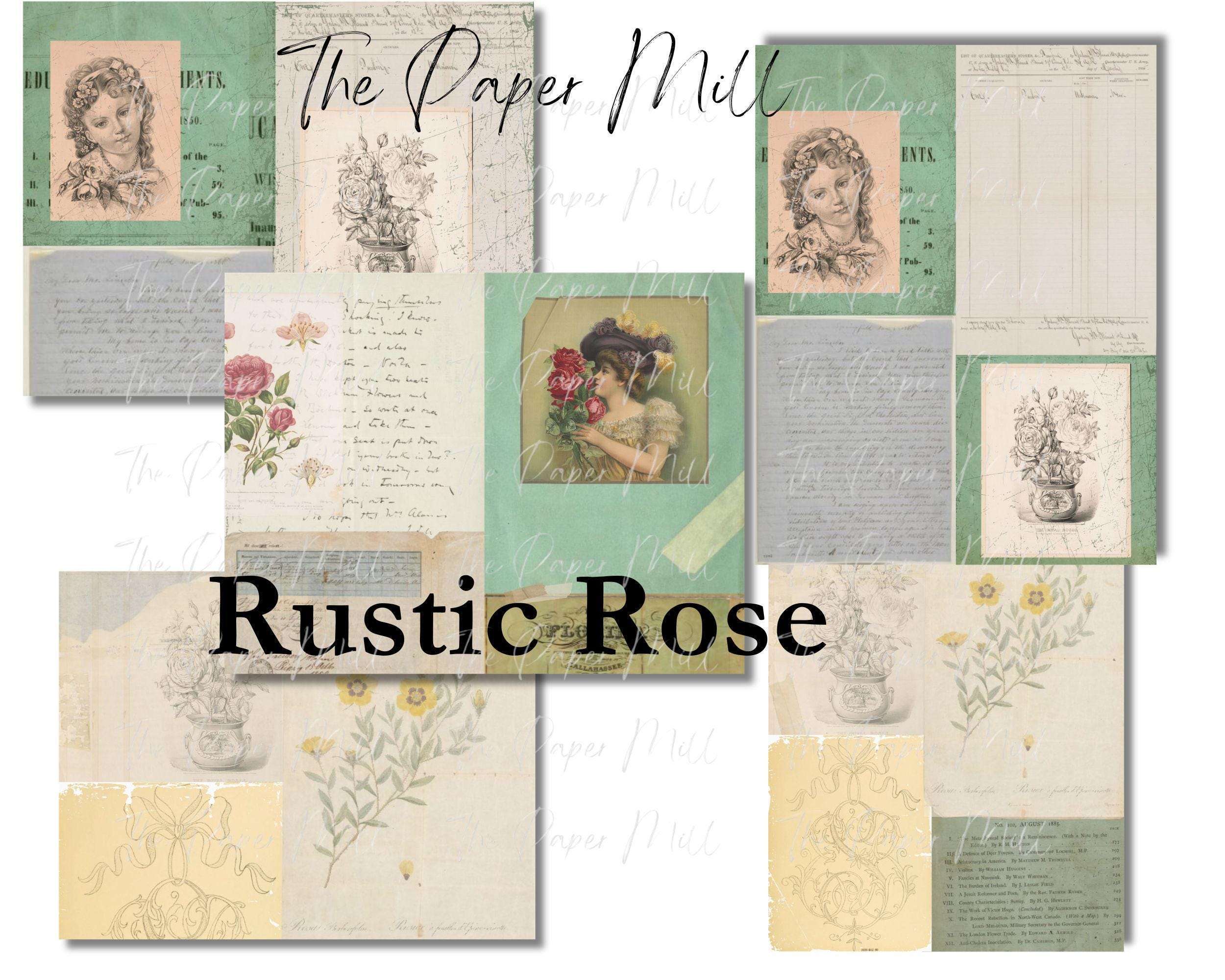 Vintage Rustic Rose Printable Collection - Digital Download - Antique ...