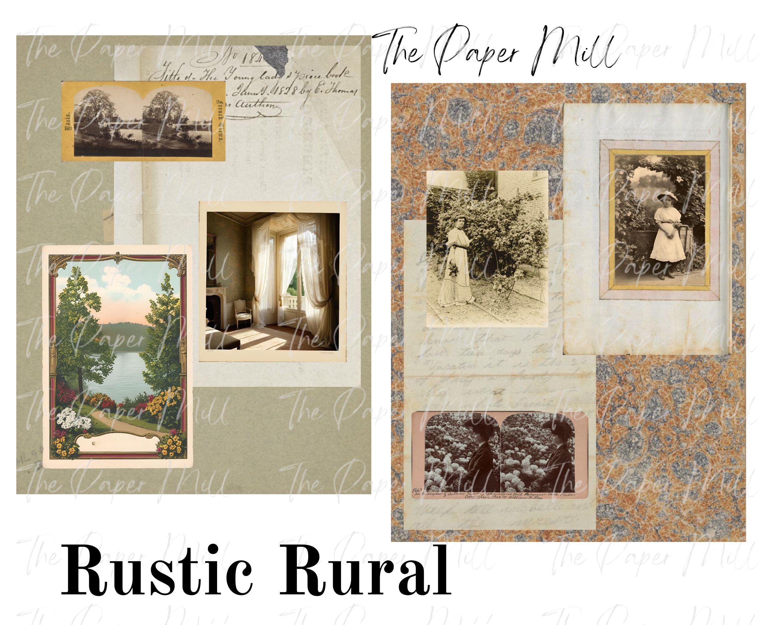 Junk Journal Vintage Rustic Rural Printable Collection - Digital ...
