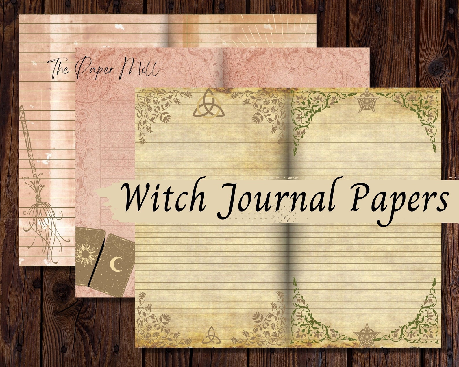 Witch's Grimoire Journal Kit, Printable Book of Shadows (digital ...